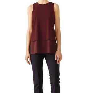 Theory burgundy sleeveless top